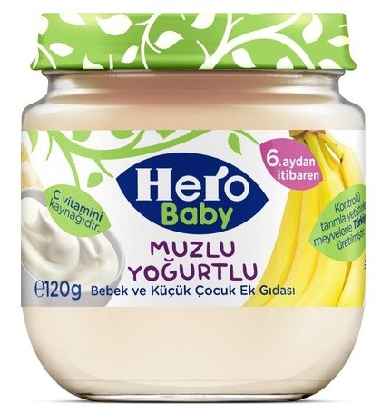 HERO BABY Hero Baby Food Jar Banana & Yoghurt 125 gr