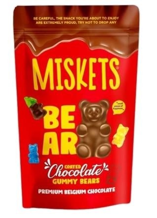 MISKETS 120 GR MILK CHOCOLATE COATED JELLY TEDDY*12