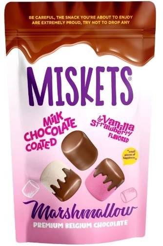 MISKETS 80 GR MILK CHOCOLATE COATED MARSHMALLOW*12