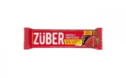 ZÜBER 40 GR MEYVE BAR ÇİLEKLİ KAKAOLU*12