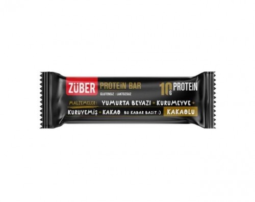 ZÜBER GLUTENSİZ PROTEİN BAR 40 GR KAKAOLU*12