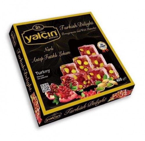 YALÇIN 400 GR POMEGRANATE PISTACHIO TURKISH DELIGHT*27