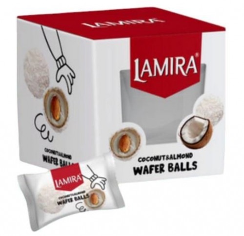 LAMIRA 150 GR COCONUT ALMOND WAFER BALLS*12