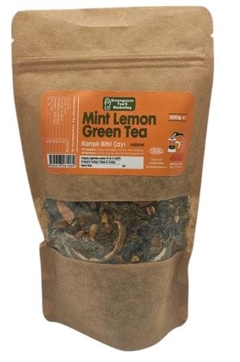 ALYA 100 GR KRAFT MINT LEMON GREEN TEA*24