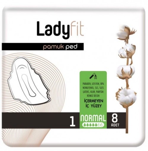 LADYFIT COTTON PAD STD NORMAL 8 PCS *24