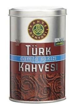 KAHVE DÜNYASI KAHVE 250 GR DAMLA SAKIZLI TENEKE*12