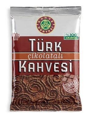 KAHVE DÜNYASI TÜRK KAHVESİ 100GR ÇİKOLATALI*48