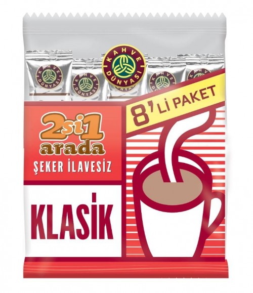 KAHVE DÜNYASI 2/1 ARADA (8LİX12 GR)MP KLASIK *24