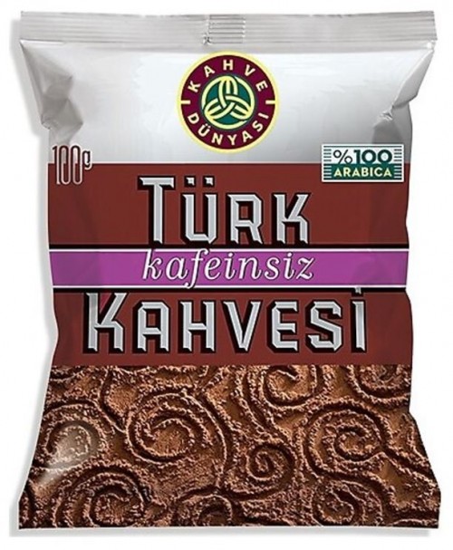 KAHVE DÜNYASI TÜRK KAHVESİ 100 GR KAFEİNSİZ*12