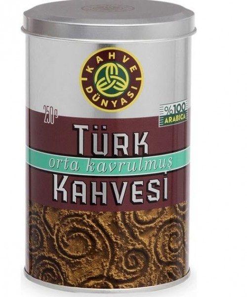 KAHVE DÜNYASI T. KAHVESİ 250 GR ORTA KAV ÖĞT.TNK*12