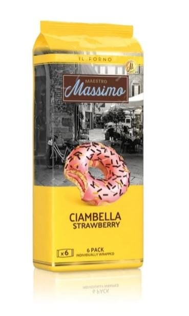 MASSIMO 45GR*6 PCS MP DONUT CAKE STRAWBERRY*12