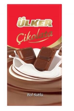 ÜLKER (1577-08) MILK 70 GR CHOCOLATE TABLETS *6