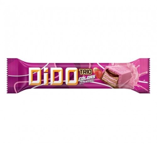 ÜLKER (1317-06)DİDO TRIO STRAWBERRY CHOCOLATE WAFER 36.5 GR * 24