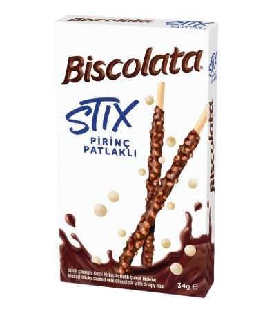 ŞÖLEN BISCOLATA STIX RICE CRUNCHES 34 GR*12