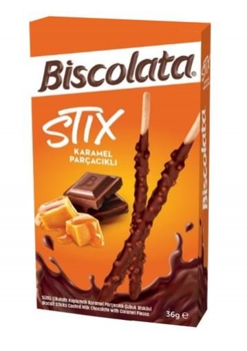 ŞÖLEN BISCOLATA STIX CARAMEL 36 GR*16