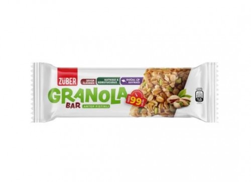 ZÜBER GRANOLA BAR 25 GR WITH PISTACHIO*15