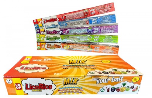 AR-3295 LOOP LICORICE SOUR BELT MIX 8 GR*108