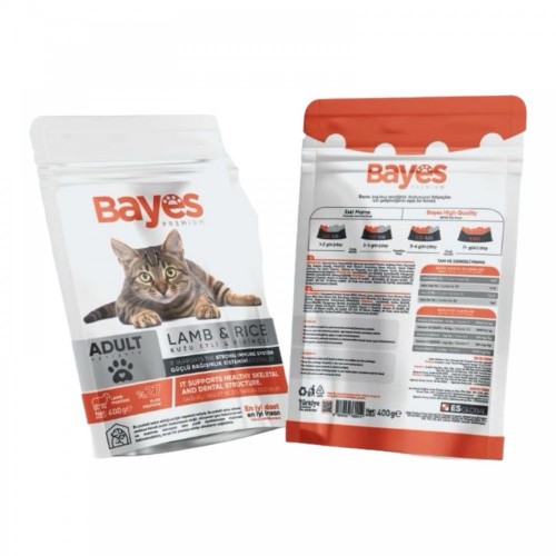 BAYES CAT FOOD DRY 400 GR WITH LAMB & RICE*12