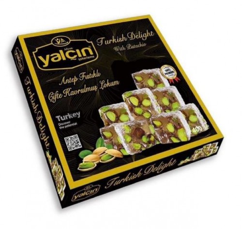 YALÇIN 400 GR DOUBLE ROASTED TURKISH DELIGHT WITH PISTACHIO*27