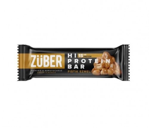 ZÜBER HI PROTEIN BAR 45 GR WITH PEANUT BUTTER*12