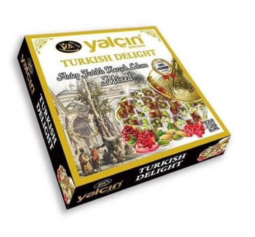 YALÇIN 200 GR MIXED TURKISH DELIGHT WITH PISTACHIO *20