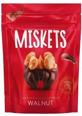 MISKETS 70 GR MILK CHOCOLATE COATED WALNUT DRAGEE*12