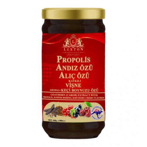 LEXTON 310 GR PROPOLIS CAROB EXTRACT WITH ANDIZ, CHERRY AND HAWTHORN ADDITIVES*24