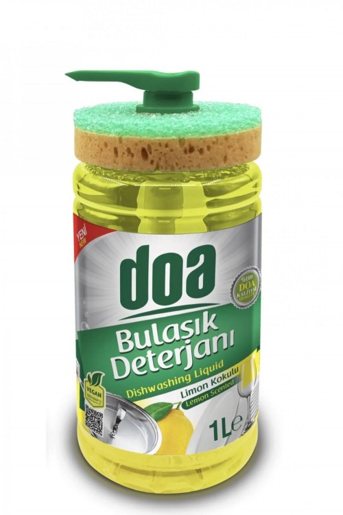 DOA DISHWASHING DETERGENT WITH SPONGE 1000 ML*10