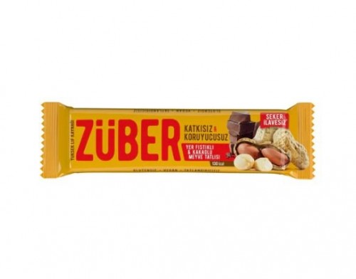 ZÜBER 40 GR MEYVE BAR YER FISTIKLI KAKAOLU*12