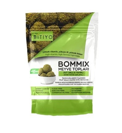 BİTİYO 100 GR BOMMİX TAHİNLİ-DUTLU ENERJİ TOPU*50