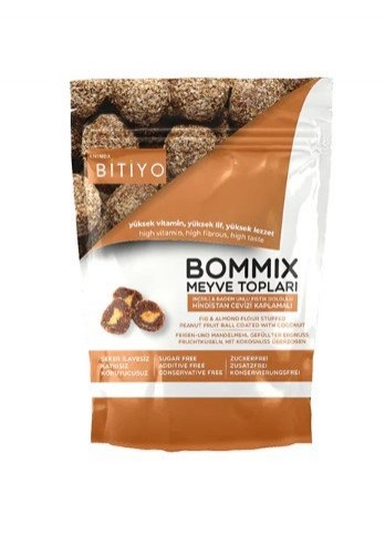 BİTİYO 100 GR BOMMİX İNCİRLİ-BADEM ENERJİ TOPU*50