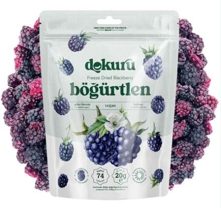 DOKURU FREEZE DRİED MEYVE BÖĞÜRTLEN 20 GR*12