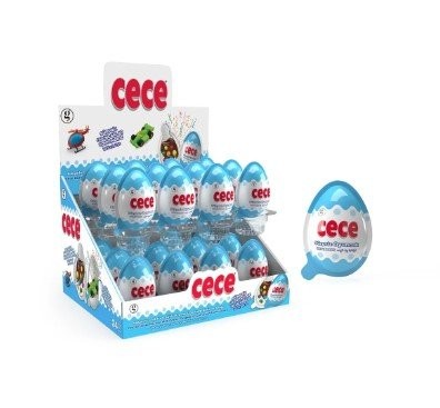 CECE SÜPRİZ OYUN YUMURTA MAVİ 10GR*24