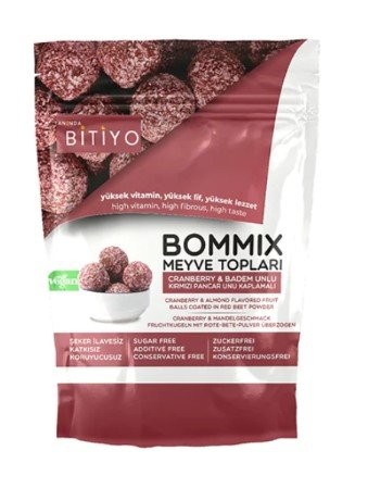 BİTİYO 100 GR BOMMIX CRANBERRY-ALMOND ENERGY BALL*50