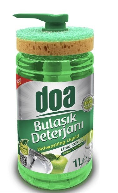 DOA DISHWASHING DETERGENT SPONGE APPLE 1000 ML*10