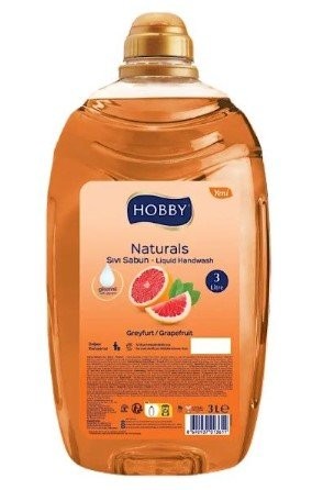 HOBBY 3000 ML NATURAL SIVI SABUN GREYFURT*4