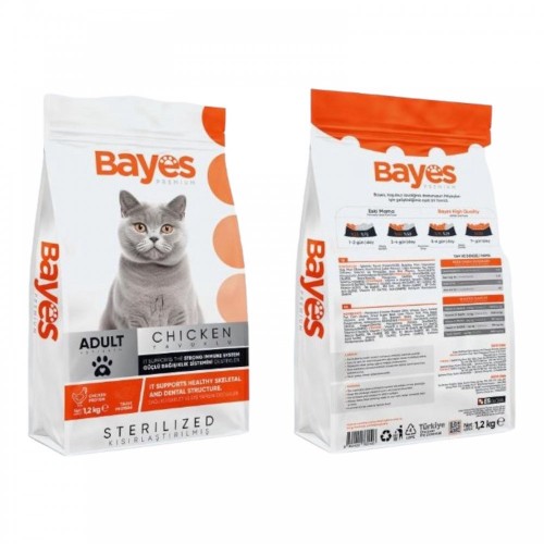 BAYES CAT FOOD DRY 1.2 KG WITH SIR.CHICKEN*14