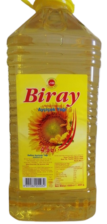 BİRAY AYÇİÇEK YAĞ PET 4,5LT*4