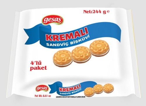 GESAŞ 244GR VANİLYA AROM KREMALI BİSK*10