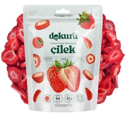 DOKURU FREEZE DRIED FRUIT STRAWBERRY 18 GR*12