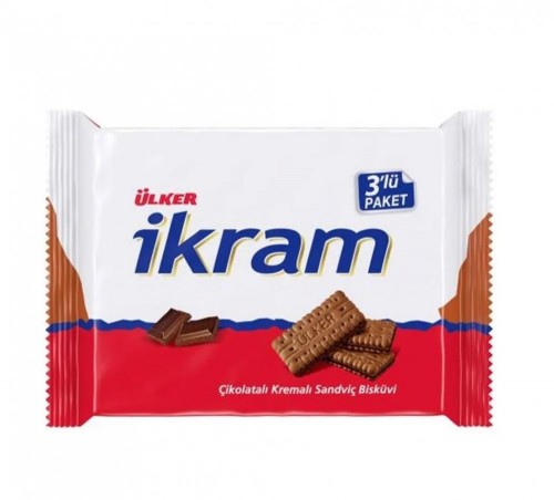 ÜLKER (1077-01) İKRAM KREMALI BİSKÜVİ ÇİKOLATA 252 GR*12