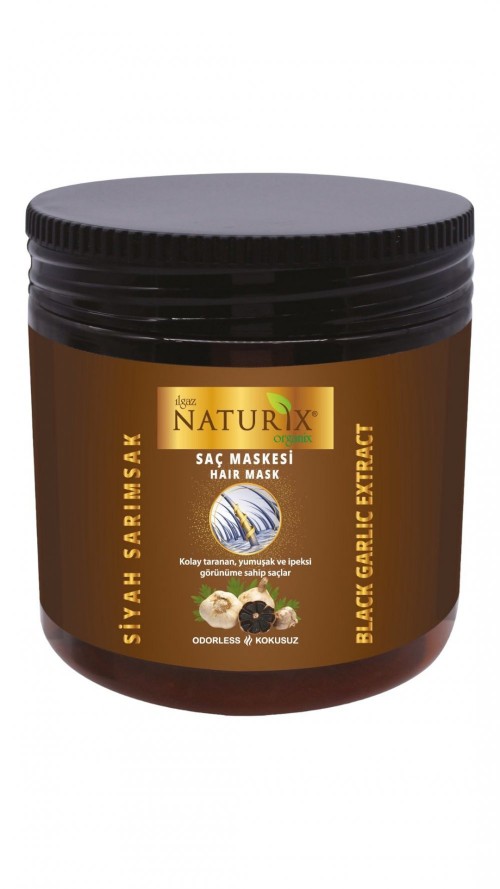 NATURIX HAIR MASK 500 ML BLACK GARLIC*12