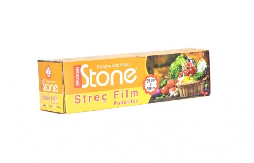 BROKEN STONE P.E STRECH 30CMX300MT WITH 8MICRON BOX*16