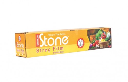 BROKEN STONE P.E STRECH 45CMX300MT 8MİCRON KUTULU*20