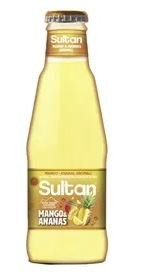 SULTAN FRUIT SODA 200 ML MANGO/PINEAPPLE*24