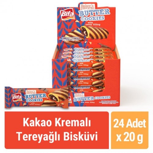 BIFA BAKERS 20GR Favorite COOKIES COCOA CREAM BISCUIT *24(8022)