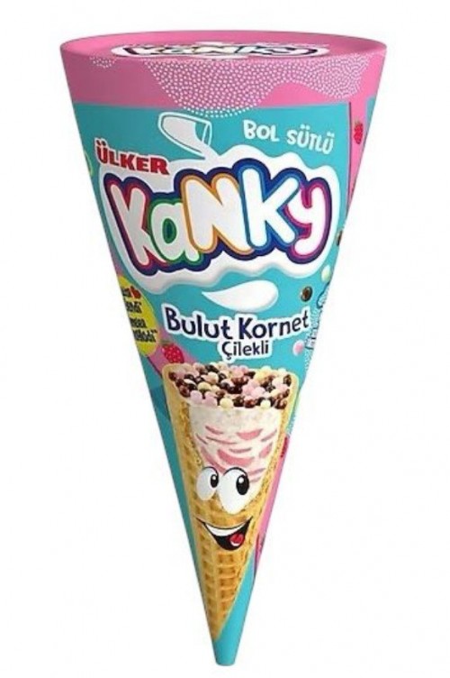 ÜLKER (1168-05)KANKY MILK STRAWBERRY 26.5 GR * 24