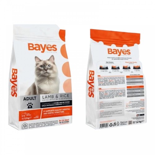 BAYES CAT FOOD DRY 1.2 KG WITH LAMB & RICE*14