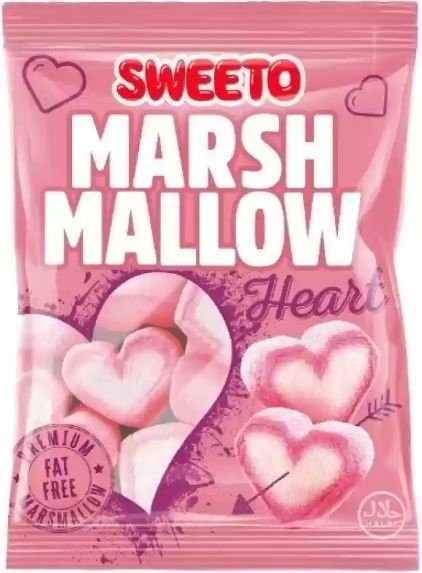 SWEETO 140 GR MARSHMALLOW HEART*12