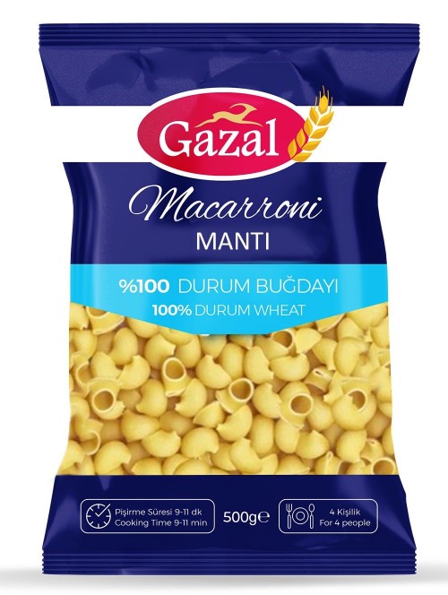 GAZAL MAKARNA 500 GR MANTI*20